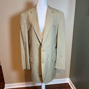 Brooks Brother Men's Tan Blazer 42L Cotton Blend Work Wear Business